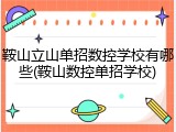 鞍山立山单招数控学校有哪些(鞍山数控单招学校)