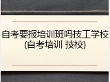 自考要报培训班吗技工学校(自考培训 技校)