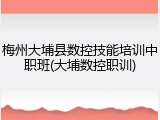 梅州大埔县数控技能培训中职班(大埔数控职训)
