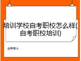 培训学校自考职校怎么样(自考职校培训)