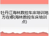 牡丹江海林数控车床培训地方在哪(海林数控车床培训点)