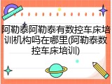 阿勒泰阿勒泰有数控车床培训机构吗在哪里(阿勒泰数控车床培训)