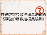 甘孜炉霍县数控模具培训靠谱吗(炉霍数控模具培训)