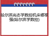 哈尔滨尚志学数控机床哪家强(哈尔滨学数控)