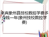来宾象州县技校数控学费多少钱一年(象州技校数控学费)