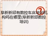 阜新新邱有数控车床培训机构吗在哪里(阜新新邱数控培训)