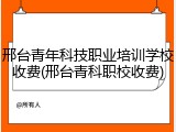 邢台青年科技职业培训学校收费(邢台青科职校收费)