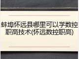 蚌埠怀远县哪里可以学数控职高技术(怀远数控职高)