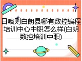 日喀则白朗县哪有数控编程培训中心中职怎么样(白朗数控培训中职)