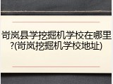 岢岚县学挖掘机学校在哪里?(岢岚挖掘机学校地址)