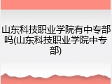 山东科技职业学院有中专部吗(山东科技职业学院中专部)