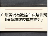 广州黄埔有数控车床培训班吗(黄埔数控车床培训)