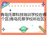 青岛托普科技培训学校在哪个区(青岛托普学校所在区)