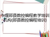 十堰郧县数控编程教学培训机构(郧县数控编程培训)