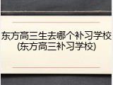 东方高三生去哪个补习学校(东方高三补习学校)