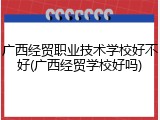 广西经贸职业技术学校好不好(广西经贸学校好吗)