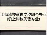 上海科技管理学校哪个专业好(上科校优势专业)