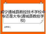 咸宁通城县数控技术学校中专还是大专(通城县数控学校)