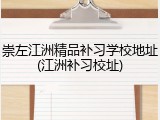 崇左江洲精品补习学校地址(江洲补习校址)