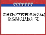 临汾财经学校技校怎么样(临汾财校技校如何)