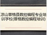 凉山普格县数控编程专业培训学校(普格数控编程培训)