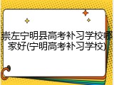 崇左宁明县高考补习学校哪家好(宁明高考补习学校)