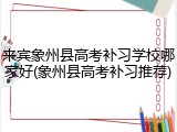 来宾象州县高考补习学校哪家好(象州县高考补习推荐)