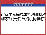 石家庄元氏县单招培训机构哪家好(元氏单招机构推荐)