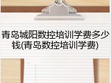 青岛城阳数控培训学费多少钱(青岛数控培训学费)