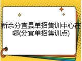 新余分宜县单招集训中心在哪(分宜单招集训点)