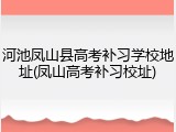 河池凤山县高考补习学校地址(凤山高考补习校址)