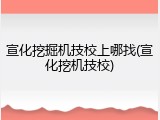 宣化挖掘机技校上哪找(宣化挖机技校)