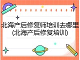 北海产后修复师培训去哪里(北海产后修复培训)