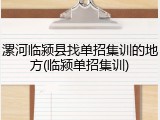 漯河临颍县找单招集训的地方(临颍单招集训)
