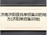 济南济阳县找单招集训的地方(济阳单招集训地)