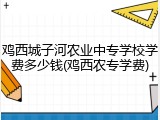 鸡西城子河农业中专学校学费多少钱(鸡西农专学费)