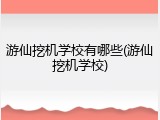 游仙挖机学校有哪些(游仙挖机学校)