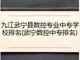 九江武宁县数控专业中专学校排名(武宁数控中专排名)