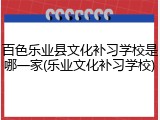 百色乐业县文化补习学校是哪一家(乐业文化补习学校)