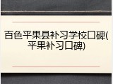 百色平果县补习学校口碑(平果补习口碑)