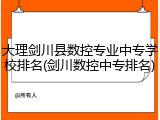 大理剑川县数控专业中专学校排名(剑川数控中专排名)