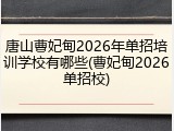 唐山曹妃甸2026年单招培训学校有哪些(曹妃甸2026单招校)