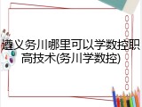 遵义务川哪里可以学数控职高技术(务川学数控)