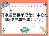 丽水遂昌县单招集训中心在哪(遂昌单招集训地址)