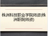 株洲科技职业学院师资(株洲职院师资)