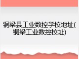 铜梁县工业数控学校地址(铜梁工业数控校址)