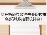 商丘柘城县数控专业职校排名(柘城数控职校排名)