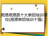 湘潭湘潭县十大单招培训学校(湘潭单招培训十强)