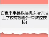 百色平果县数控机床培训技工学校有哪些(平果数控技校)