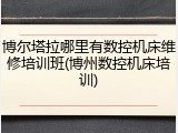 博尔塔拉哪里有数控机床维修培训班(博州数控机床培训)